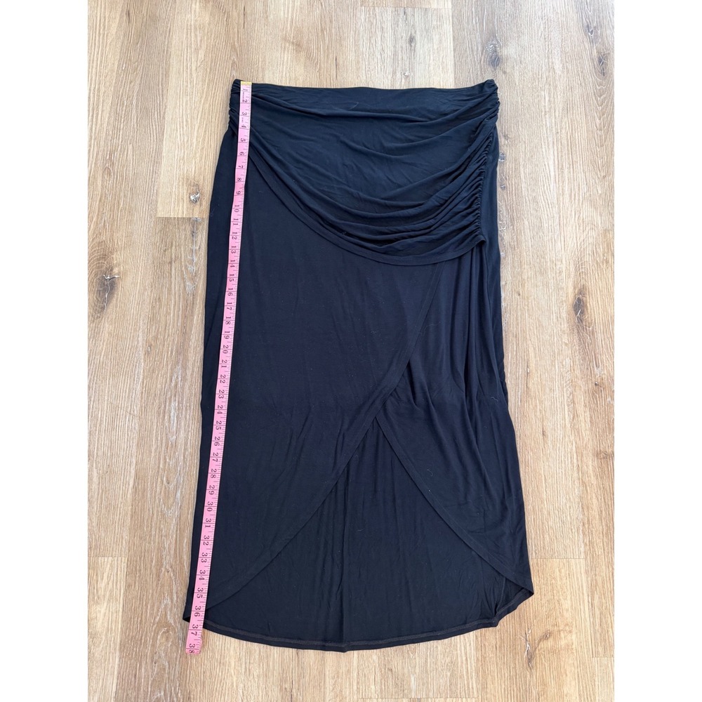 Cabi Run Around Skirt Womens‎ XL Black Draped Ruched Tulip Hem Midi 5052 - Picture 3 of 8